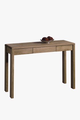 Tölgyfa PC íróasztal égetett tölgy színben, 119x45 cm munkafelület